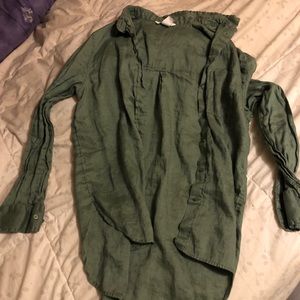 Green Linen H&M Button Down